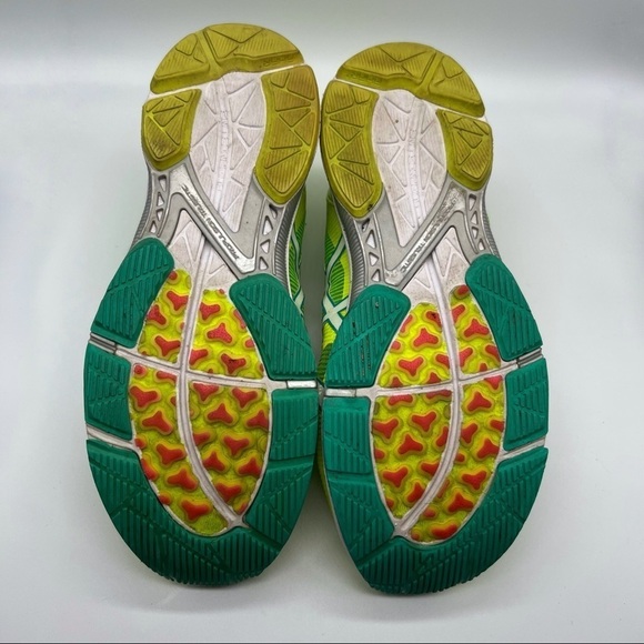 ASICS Gel DS Trainer 20 Neon Yellow & Green Running Sneakers - Picture 8 of 9